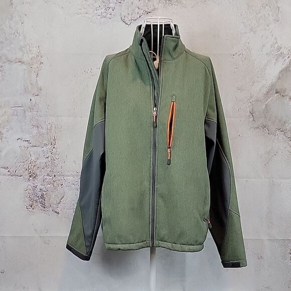 Kirkland Signature soft shell jacket heather green Men's Size M - Picture 1 of 7